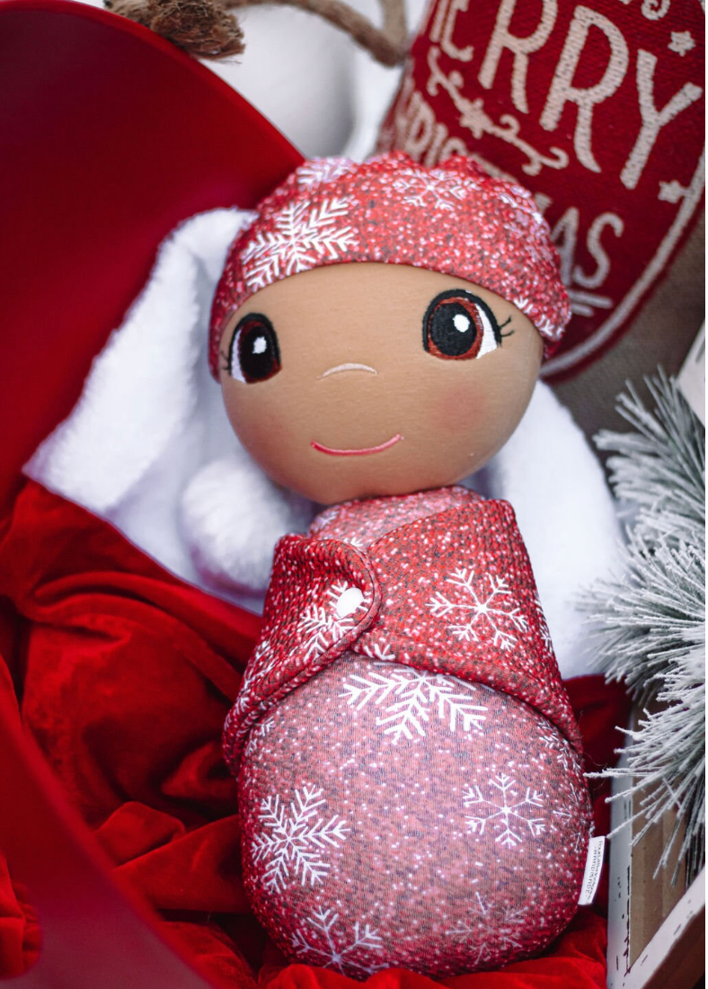 Red Jolly Swaddle Baby