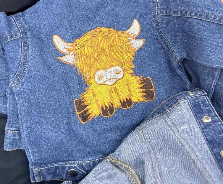 Highland Cow Jean Jacket