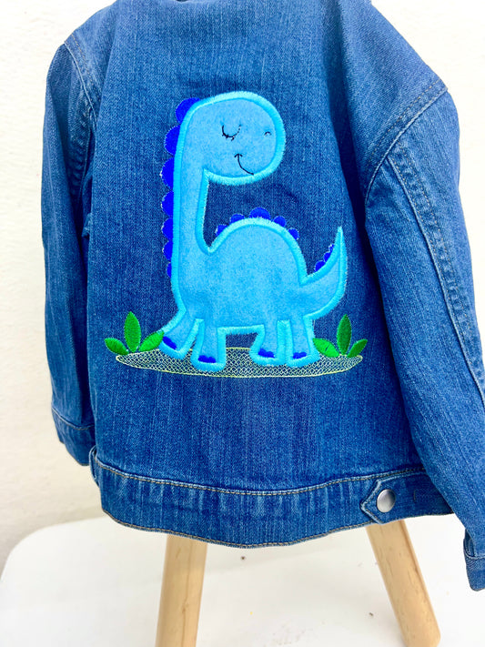 Blue Dinosaur Jean Jacket