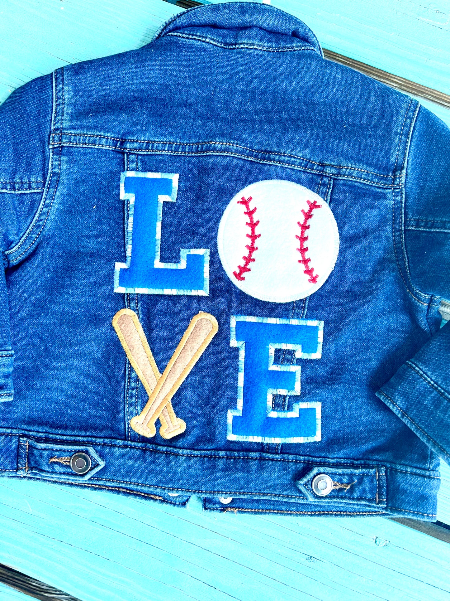 Baseball jean jacket