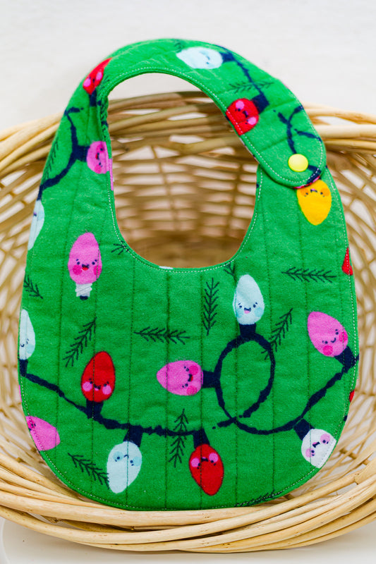 Christmas Flannel Quilted Bib